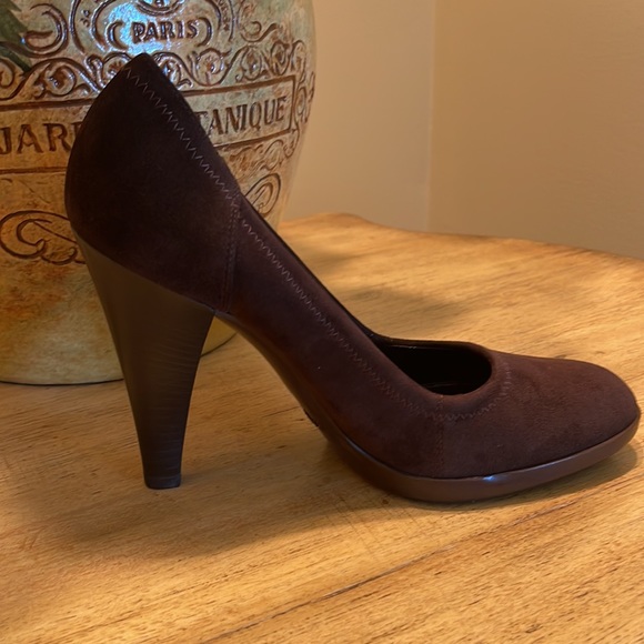 EUC CASADEI BROWN SUEDE HEELS 8 B LIKE NEW IN BOX - Picture 4 of 8